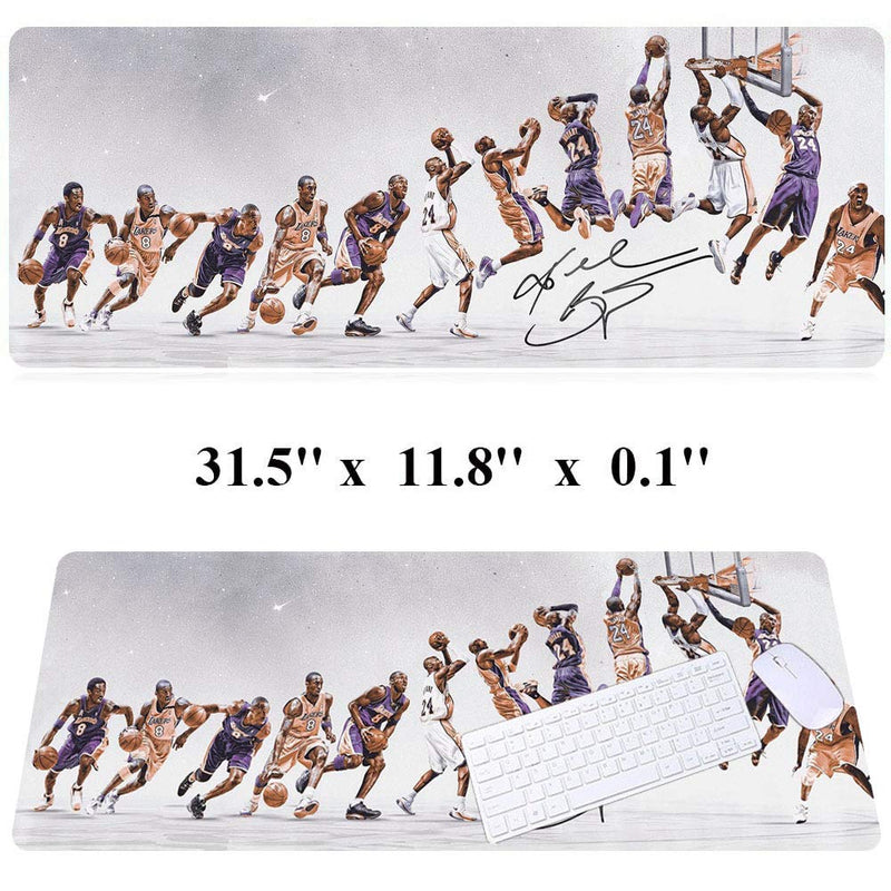RTGGSEL 31.5x11.8 Inch Novelty KB Slow Motion Evolution Long Extended Large Gaming Mouse Pad with Stitched Edges XL Laptops Keyboard Mouse Mat Desk Pad KB Move