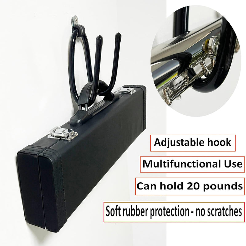 2 Pack Universal Flute Hanger - Flute Wall Mount Hook Stand Storage Flute Display Rack - Flat Wall Holder for all Flutes - Stand Accessories Home or Studio Wall - No Flute