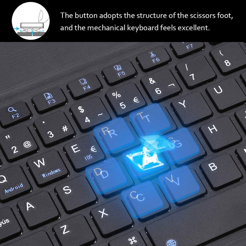 78Key Spanish Wireless Keyboard,Multifunctional Ultra Slim Spanish Wireless Bluetooth Keyboard,Mini Portable Wireless Bluetooth 3.0 Spanish Keyboard Touchpad,for iOS/Microsoft/Android