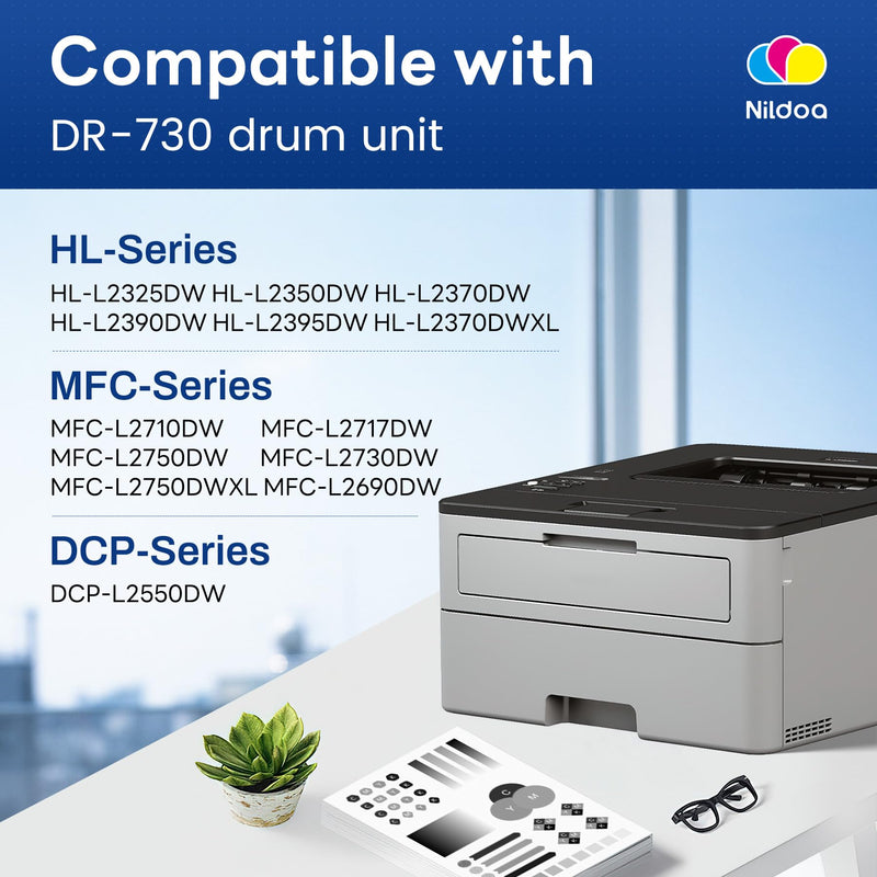 DR-730 DR730 Drum Unit [Not Toner] Replacement for Brother DR730 DR-730 DR 730 HL-L2370DW MFC-L2710DW MFC-L2750DW Printer Drum, 1 Pack