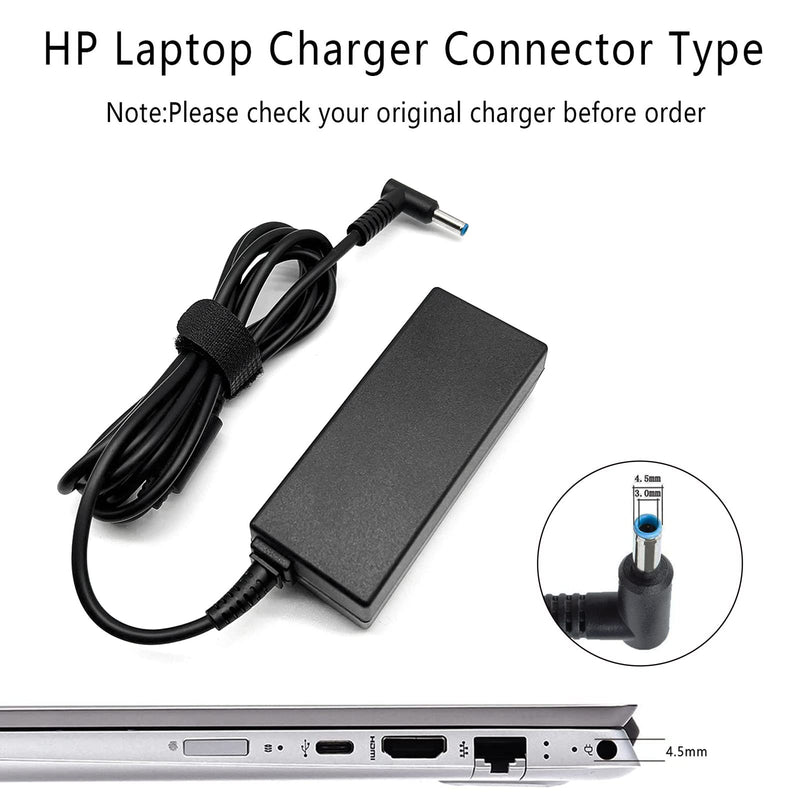 45W 19.5V 2.31A for HP Laptop Charger Blue Tip, HP Pavilion x360 11 13 15, Zbook 14u G4 G5 15u 15 G3, 15-f111dx 15-f211wm 15-f233wm 15-f278nr 15-r052nr 15-r132wm with Power Cord 45W hp laptop charger