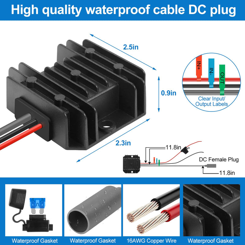 [AUSTRALIA] - Starlink Mini Power Supply Starlink Mini 12V Adapter 12V/24V to 30V 3.5A, Waterproof DC Step Up Converter with Female Plug 9-28V Input for RV/Off-Grid/Marine, Starlink Mini Accessories 
