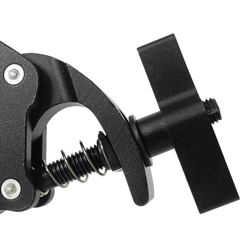 2Pcs Stage Light Clamps, Adjustable Stage Hook Clamp, Theatre Heavy Duty Clamp Stage Light Clamp, Anti-skid Rotation Lighting Fixture Truss Clamp for Spots Lights Stage, Style A Black