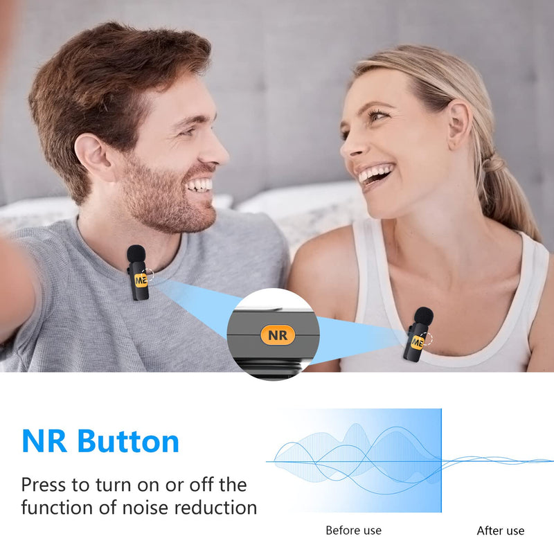 Wireless Lavalier Microphone for iPhone iPad Plug Play Lightning Microphones Mini Noise Cancellation Cordless Clip on Lapel Mic for Video Recording Interview Vlogging YouTube Live Streaming ME MIC-S2