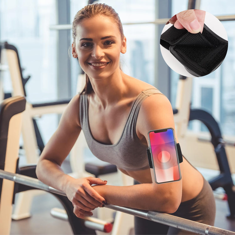 2pcs Magnetic Running Phone Holders for iPhone, 360° Rotatable Armband Cell Phone Holder Strong Adaptability Wrist Phones Carrier Compatible with iPhone 12 13 14 15 16 Pro Max Plus Mini