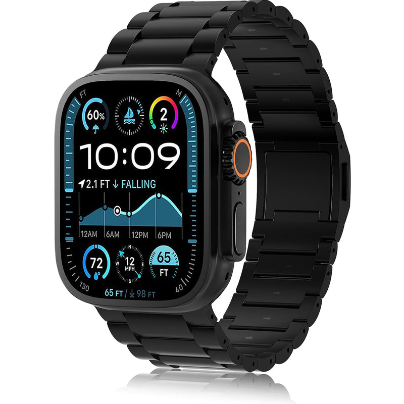 Ultra 2 Titanium Watch Band (Plus) Fits Apple Watch ULTRA (49mm).Same Compatible Apple Watch 10(Titanium 46mm) Comfortable grip Replacement Wristbands for Apple iWatch titanium strap Black