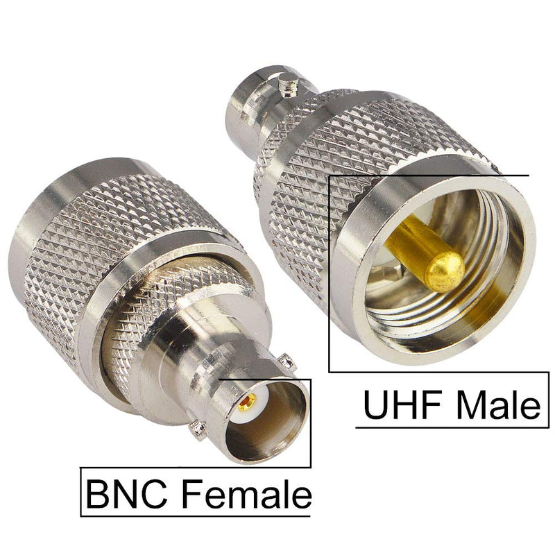 BNC to UHF 4 Type 8 PCS RF Connector Kit Coaxial BNC Male Female to UHF Male Female RF BNC UHF Radios Adapter Kit for Antennas Wireless LAN Devices Coaxial Cable Wi-Fi Radios External Antenna… 8PCS