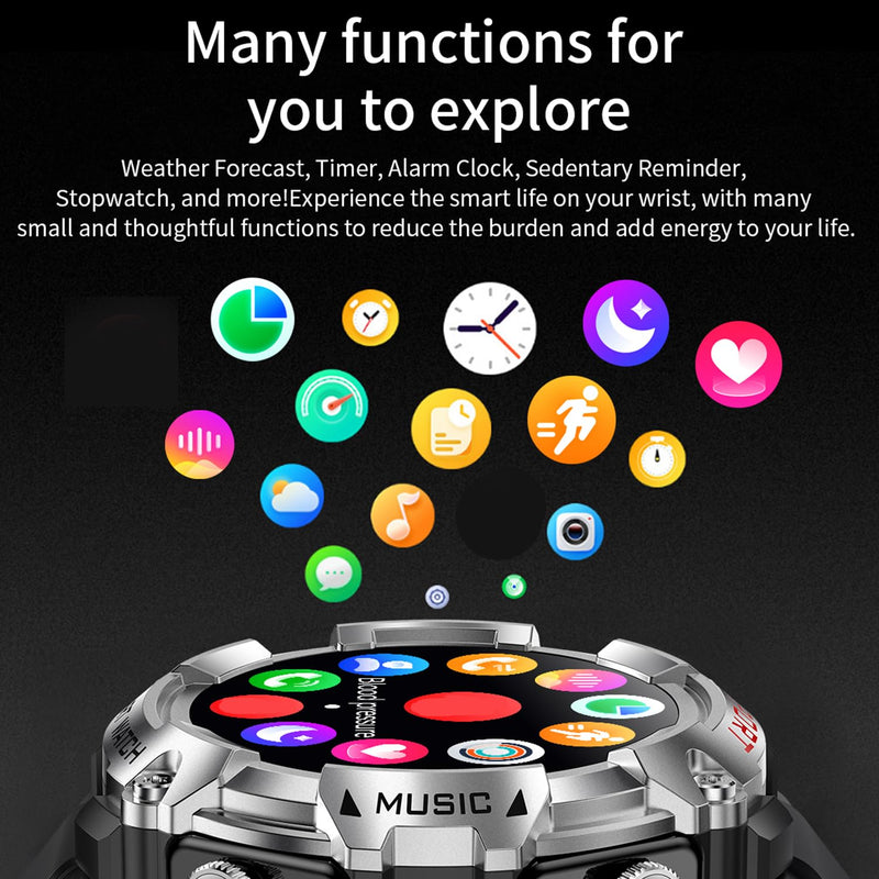 Smart Watch with Earbuds, for iOS Android Phone,3 in 1 Round Fitness Tracker, 1.52 Inch Full Touch Screen, Answer/Make Calls, for Men and Women, Sleep Monitor, Motion Long Standby, Music Player