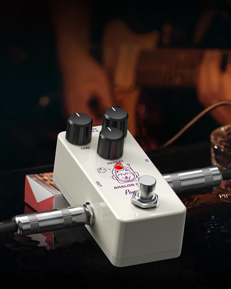 Delay Pedal, Delay Pedals for Electric Guitar, Analog Delay Guitar Pedal, DC 9V True Bypass, Mini Delay Pedal