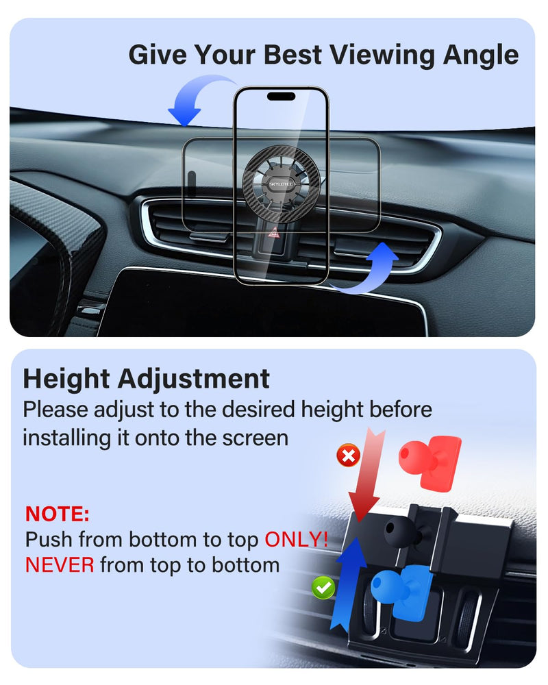 SKYLOTEC Magnetic Car Phone Holder for Toyota Tacoma 2016-2023 Accessories | Automobile Cradles Magnet 3rd Gen Tacoma Cell Phone Dashboard Air Vent Mount for MagSafe iPhone Samsung 2016-2023 Toyota Tacoma