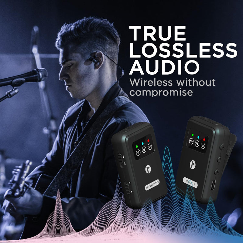 AirLink V2 - Wireless IEM 2.4 GHz Adapter with In Ear Monitor System, Automatic Pairing, Lossless Audio, 165ft Range, 12-Hour Battery Life, and Ultra-Low 5ms Latency - Perfect for Free Movement and Professional Use RL-IEM-W1