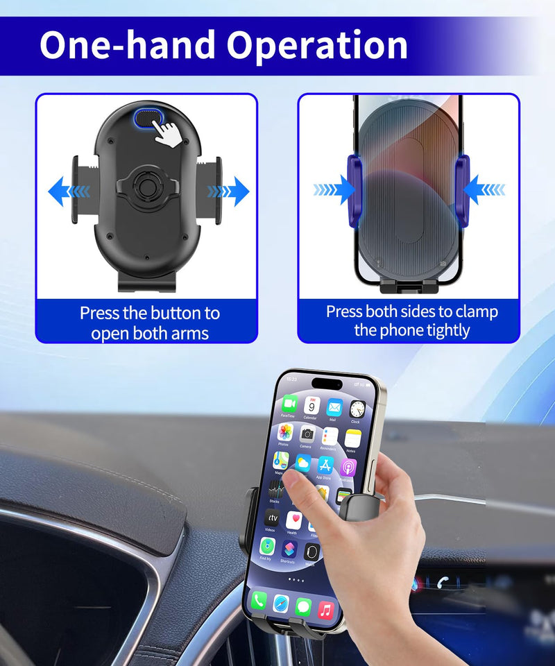 Car Phone Holder for Cadillac SRX 2013 2014 2015 2016 Auto Accessories，One Hand Place & Pick，360° Rotation，Hands Free，for 4.7-7 inch Phones