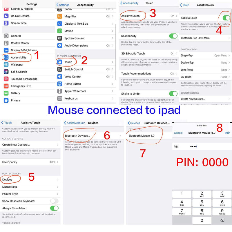 Rechargeable Bluetooth Mouse for Laptop iPad Pro iPad Air MacBook Pro MacBook Air Wireless Mouse for Laptop Mac MacBook Chromebook Win8/10 silver