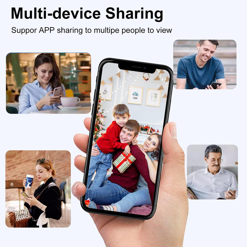 Hidden Camera - Spy Cameras - Nanny Cam - WiFi Wireless Cam - 1080P HD Small Camera with Motion Detection and Night Vision，Security Cameras for Home/Office/Baby Monitoring-A9 Black