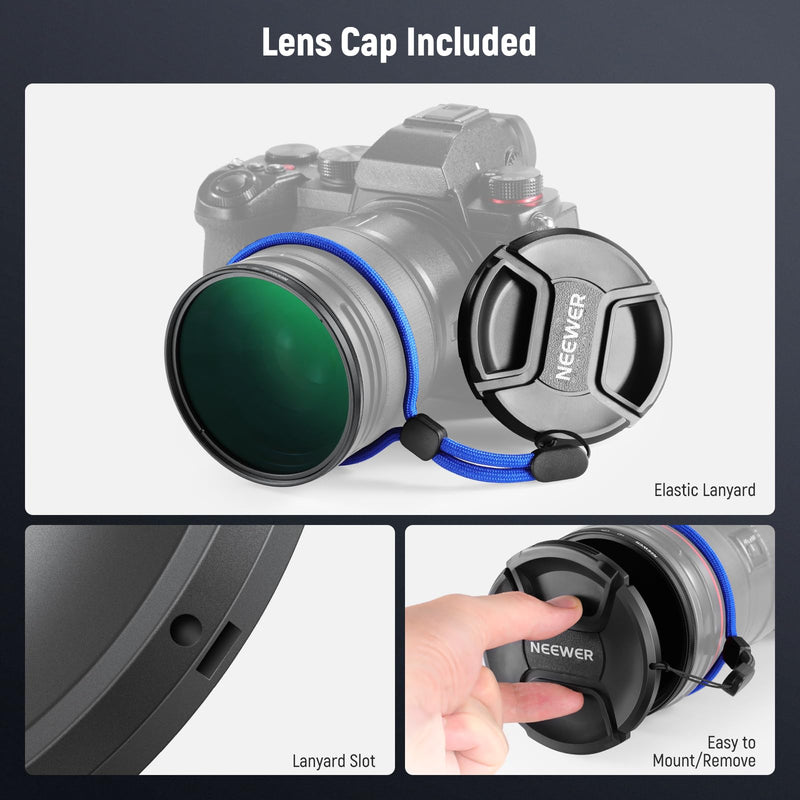 [AUSTRALIA] - NEEWER 77mm CPL Filter with Lens Cap, Ultra Slim Multi Resistant Nano Coated Circular Polarizing Filter with HD Optical Glass for Camera Lens, Reduces Reflection & Glare, Boosts Contrast CPL w/Lens Cap 