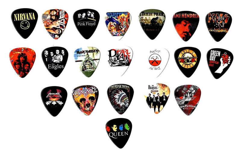 [AUSTRALIA] - Legendary Bands Guitar Picks- [Mega-Standard] 20 picks in a packet 
