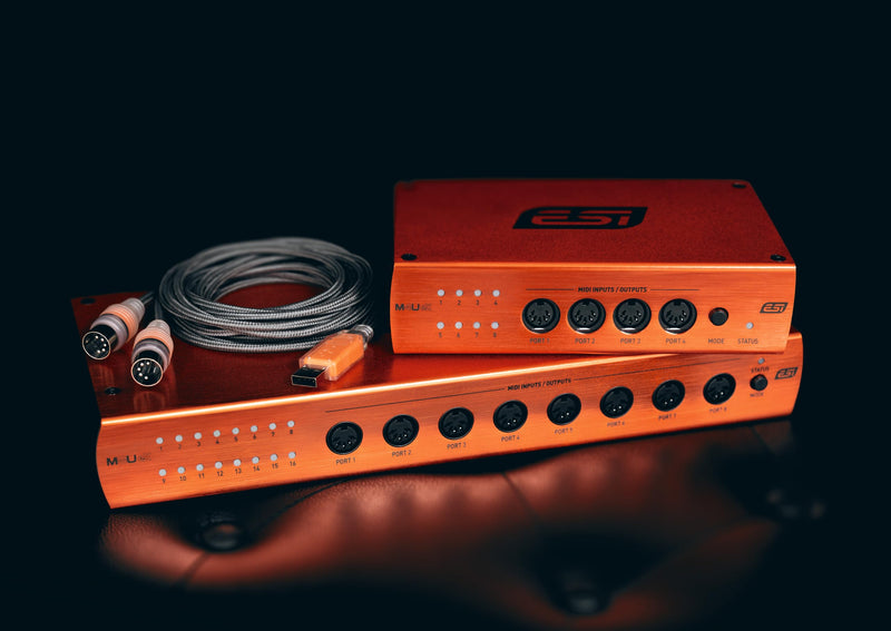 ESI MIDIMATE eX: 2m/6.5ft High-Speed USB MIDI Cable, Plug & Play USB to MIDI Interface Adapter with 32 Inputs or Outputs for Extensive MIDI Setup for PC/Mac, MIDI to USB for Editing and Recording ESMMTEX
