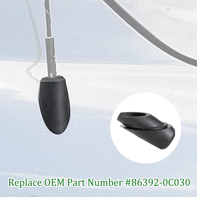 JDMCAR Antenna Ornament Replacement for Toyota Tundra Accessories 2014-2021, 86392-0C030 Tundra Manual Radio Antenna Mounted Base Bezel Black-fits 2014-2021 tundra