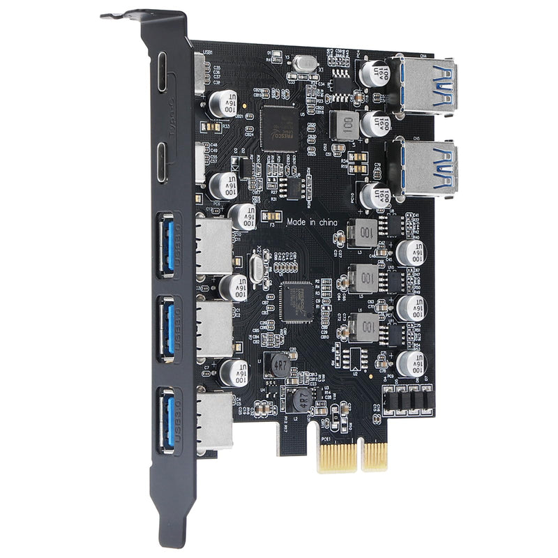 [AUSTRALIA] - PCIe to USB 3.0 5X USB-A and 2X USB-C Ports Expansion Card,PCI Express Internal USB 3 Hub Converter for Desktop PCS Riser Card 7 Ports 
