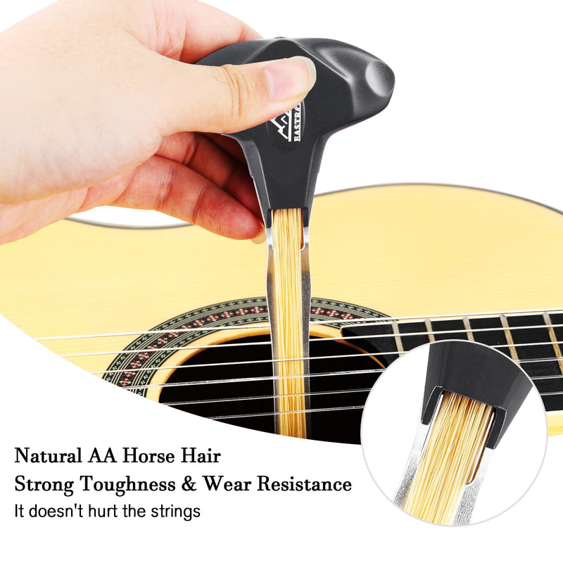 [AUSTRALIA] - EASTROCK Guitar Bow, 2-in-1 Real Horsehair Guitar Bow for Acoustic, Create Violin & Cello-Like Sounds, Christmas Birthday Gift for Guitar Player and Music Lover, Long Black 