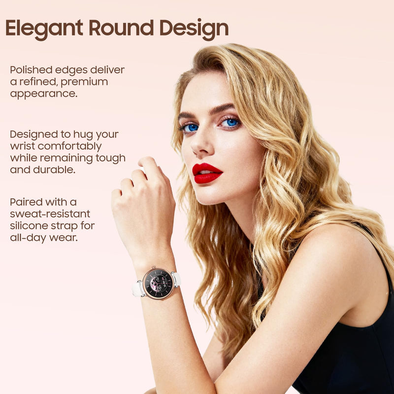 TOZO S8 AMOLED Smart Watch for Women, 1.32" HD Color Screen, NC9 Hybrid Active Noise Cancelling Wireless Earbuds, 6 Mics ENC Clear Call, IPX8 Waterproof