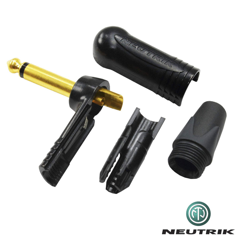 WORLDS BEST CABLES 18 Foot - Gotham GAC-1 Ultra Pro - Premium Low-Cap (21 pf/F) Guitar Bass Instrument Cable – w/Neutrik Gold Straight to Angled ¼ inch (6.35mm) TS Connectors - Custom Made