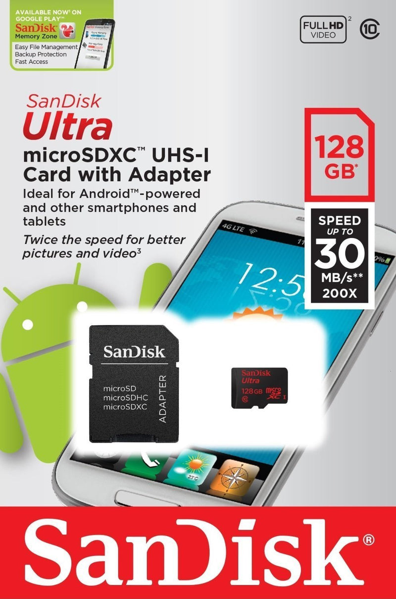 SanDisk Ultra Micro SDHC, 16GB Card