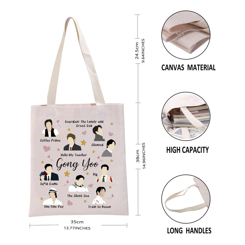 G2TUP Actor Inspired Gift Gong Y Tote Bag Korean Drama Lover Handbag South Korean Culture Gift Gong Y Tb