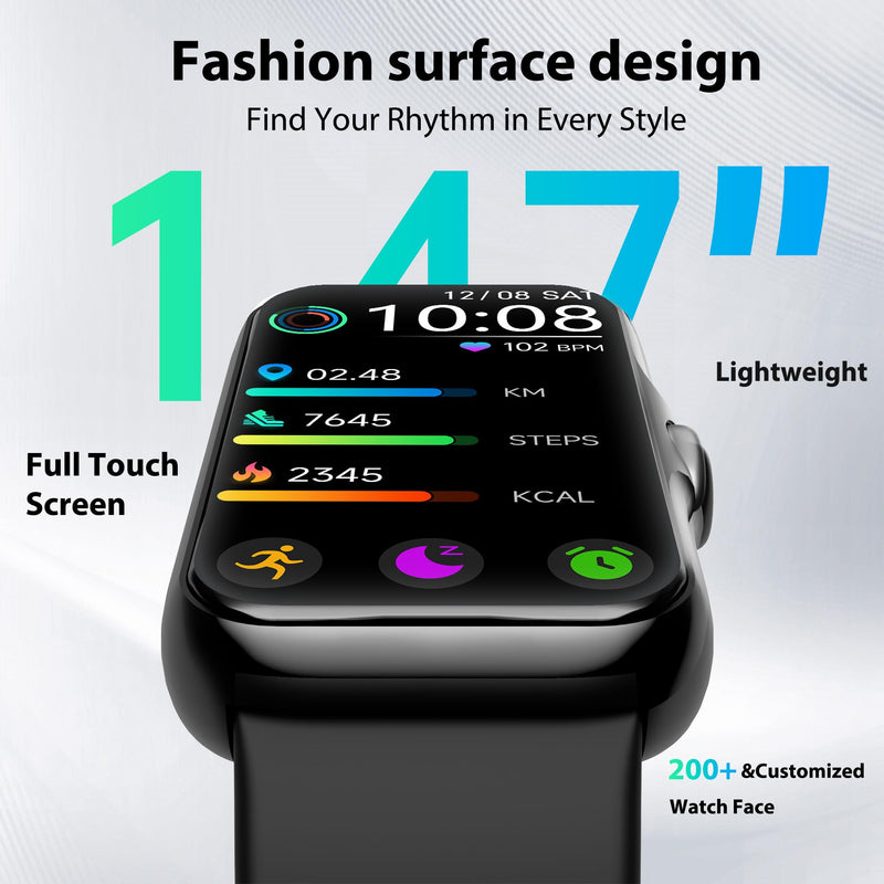 Fitness Tracker with 24/7 Continuous Heart Rate, Blood Oxy-gen Monitor, Smart Watch with Sleep Monitor, IP68 Waterproof Activity Tracker Step Counter for Women Men