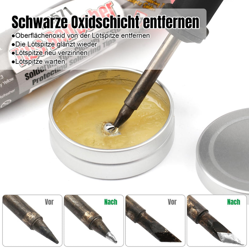 BEEYUIHF Lead Free Soldering Tip Reactivator, Tip Activator for Reactivating Oxidized Soldering Tips, Regeneration Oxidized Tips, Soldering Tip Cleaner, 30ml Soldering Iron Tip Protection #9571