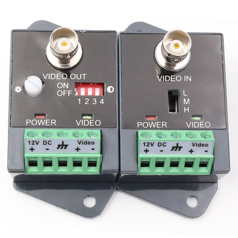 Active Video balun UTP Video Transceiver with HD-CVI-TVI-AHD-CVBS Effective Distance 1800M 1 Pack