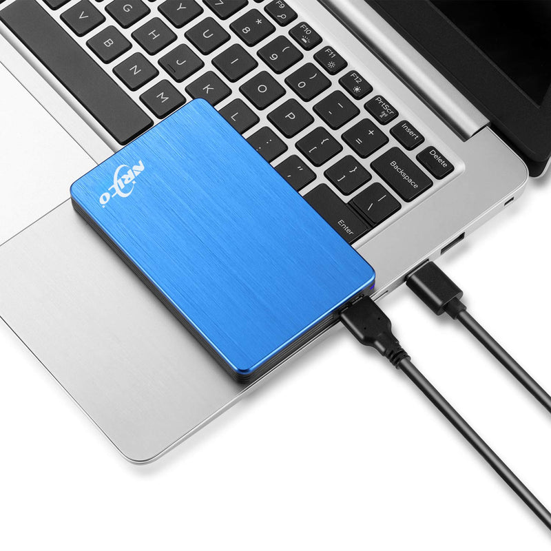 NRICO Portable External Hard Drive, USB 3.0, 2.5 Inch, Compatible with PC, Mac, Desktop (Blue, 320, GB) | 2.5inch Storage Compatible for PC, Mac, Desktop,PS4 Blue 320 GB