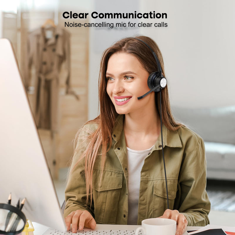 [AUSTRALIA] - MKJ Cisco Phone Headset Corded RJ9 Telephone Headset with Noise Cancelling Microphone for Cisco CP-7821 7841 7942G 7931G 7940 7941G 7945G 7960 7961G 7962G 7965G 7975G 8811 8841 8861 9951 9971 
