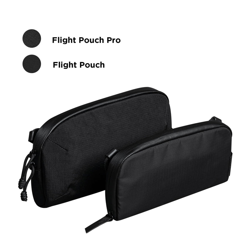 ALPAKA Flight Pouch Pro Small Crossbody Phone Bag Black 0.7L | RFID Blocking Card Slots, Passport Holder, Travel Phone Pouch, Detachable Shoulder Strap, Weatherproof Fabric Axoflux 400D Black-0.7l