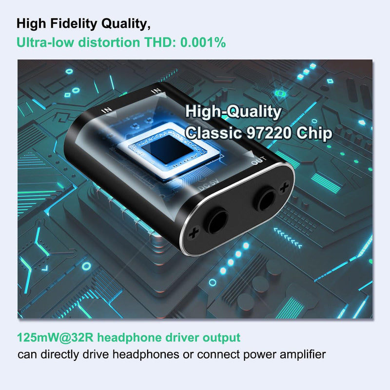 2 Channel Stereo Audio Mixer - Metal Shell, AUX Interface Support 2 In 1 Out Mini Stereo Sound Mixer Includes 1-Meter Audio Cables - For PC, Phone, Laptop, Headphones