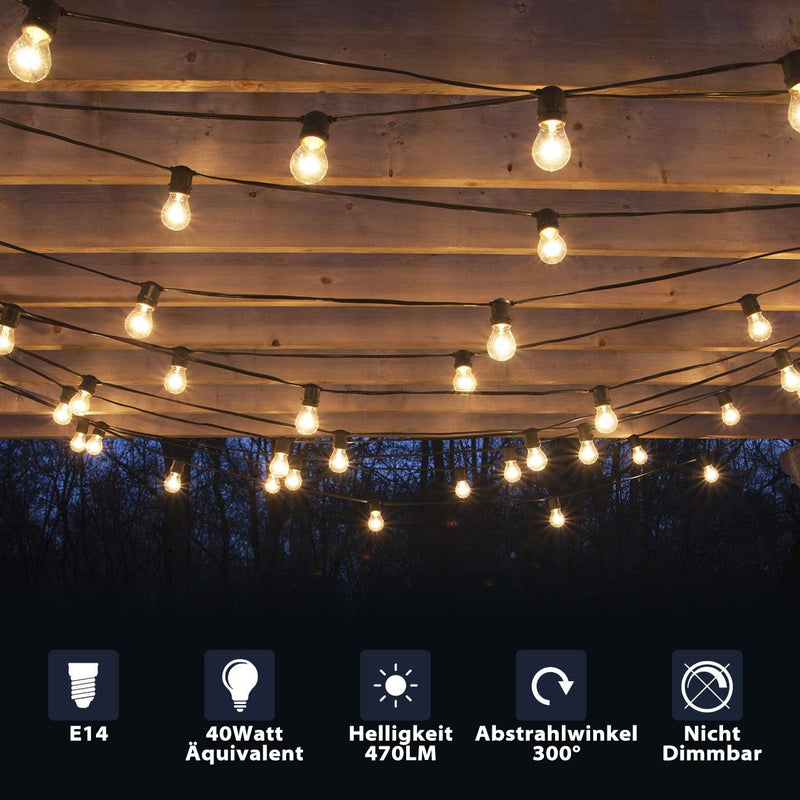 LVWIT E14 LED Lampe P45 Tropfenform, 4W (ersetzt 40W), 2700K Warmweiß Fadenlampe ultrahell 470 lm, Mini Globe, Rustikalampe Filament LED klar, 6er Pack 6