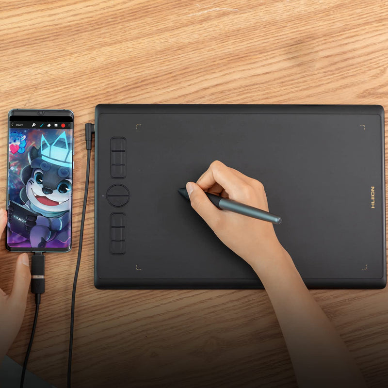 HUION H610X Drawing Tablet and Palm Rejection Artist Glove
