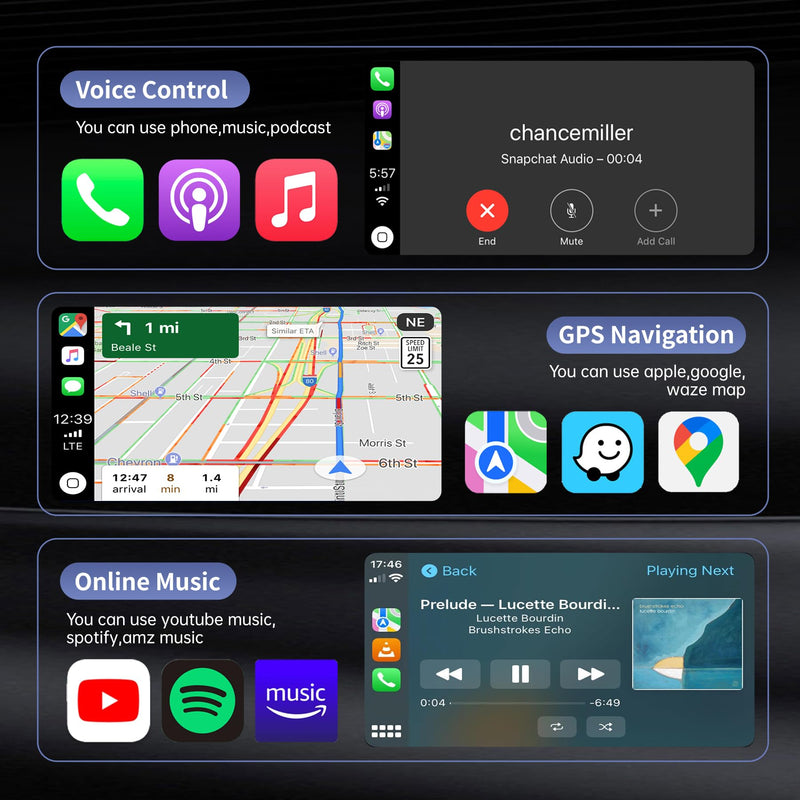Car TV Mate Pro with Wireless Car Play Adapter, 2 in 1 HDMI Multimedia Adapter