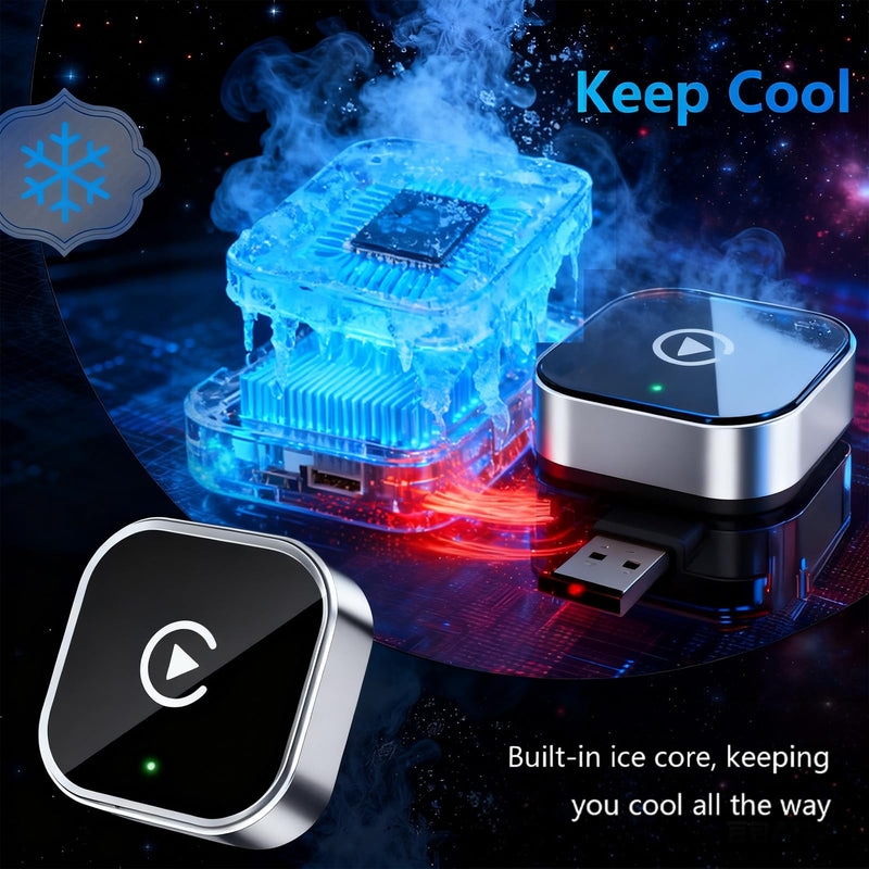 2026 Upgraded Wireless CarPlay Adapter for iPhone & Android Device | Fast Auto-Connect, Stable Connection, Mini Size Plug，Apple iPhone & Android, 2-in-1 Adapter, Convert Wired to Wireless Dongle