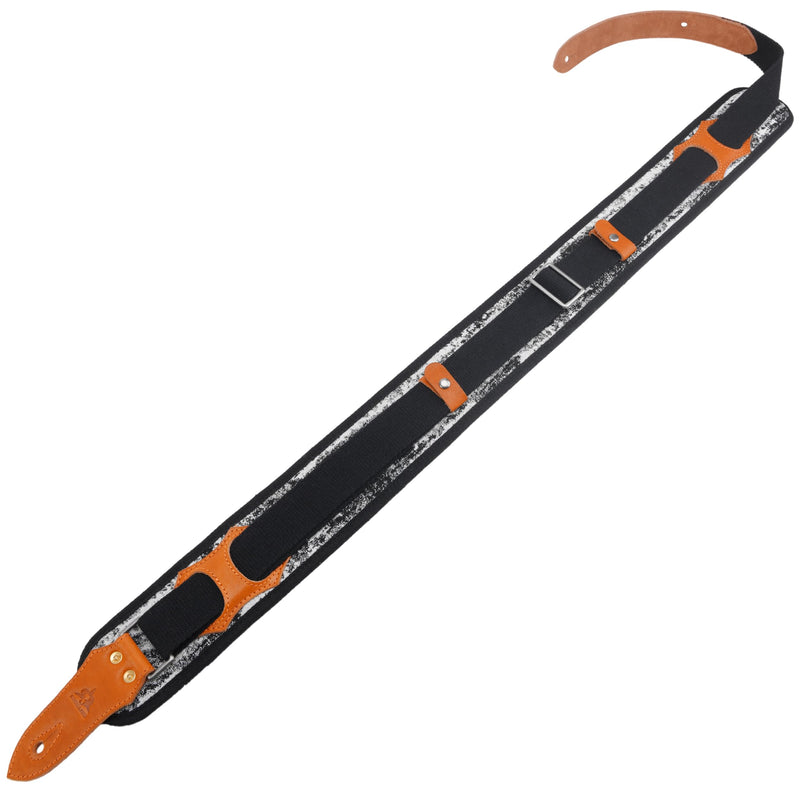 RAM'S LAND 3 inch Wide Leather Guitar Straps, Padded Guitar Strap for Electric, Acoustic, and Bass Guitar 009-fl