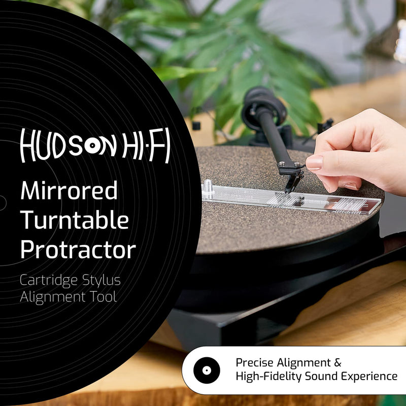 Turntable Phonograph LP Phono Cartridge Stylus Alignment Protractor Tool (Protactor Mirrored) Protactor Mirrored