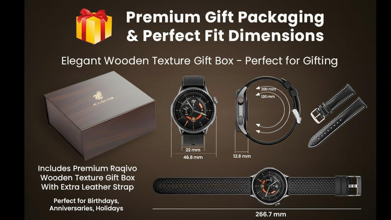 GTR3 Smartwatch for Men Women - 1.43" AMOLED Display, Bluetooth Calling, AI Voice Assistant, Heart Rate Sleep Tracking, 120+ Sports Modes, 10-Day Battery, Gift Box