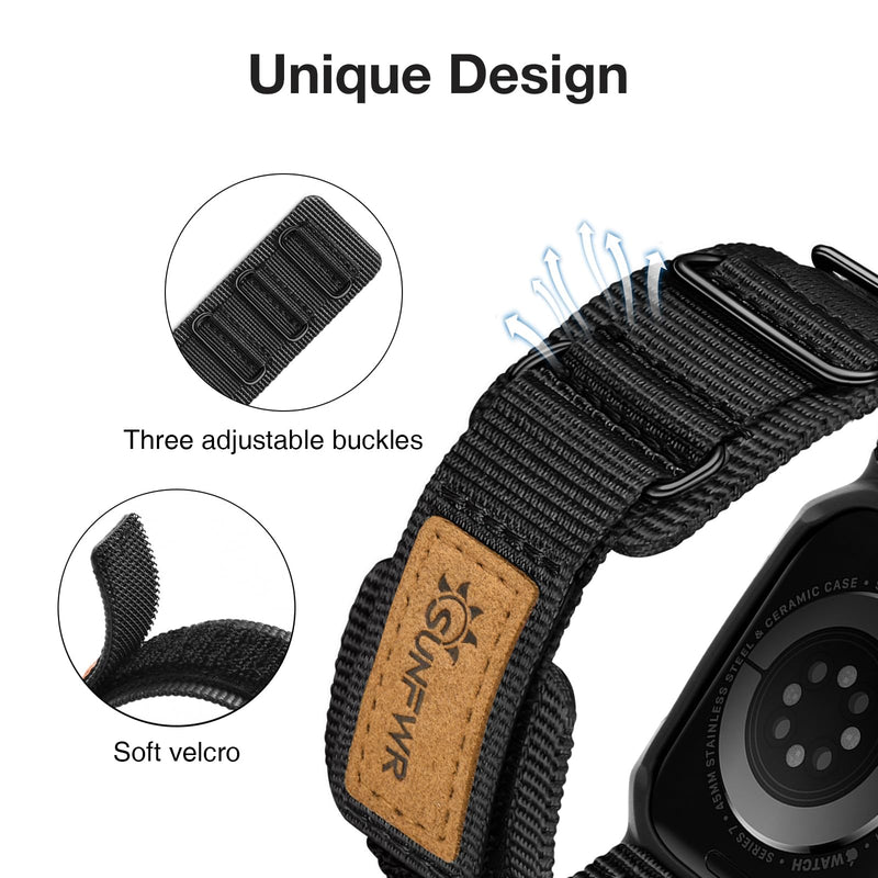 Bundle of the Three buckles Apple Watch Band (Black/Brown)