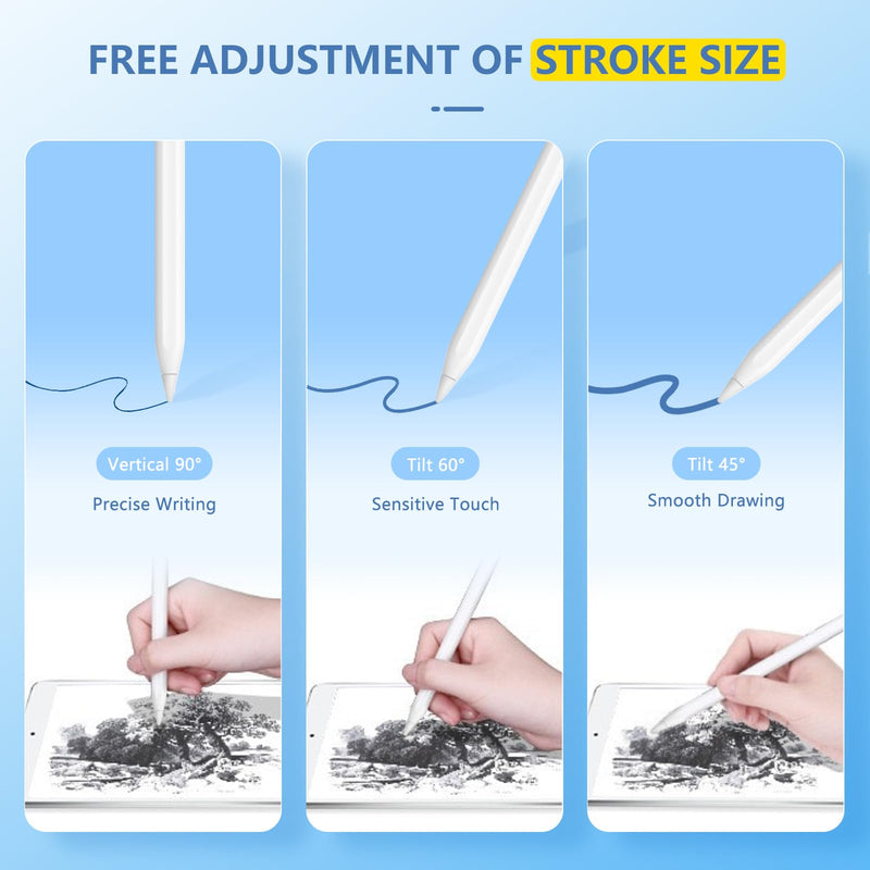 Inesore for Apple Pencil Tips Replacement,Compatible with Apple Pencil Pro/1st Generation/ 2nd Generation/USB-C (4 Pack) 4*whit-1234