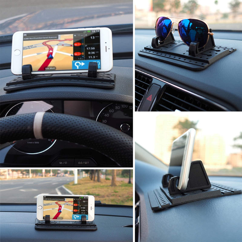 Cell Phone Holder for Car, Dashboard Car Pad Mat Vehicle GPS Mount Universal Fit All Smartphones, Compatible with iPhone Xs/XS Max XR X 6S 7/8 Plus