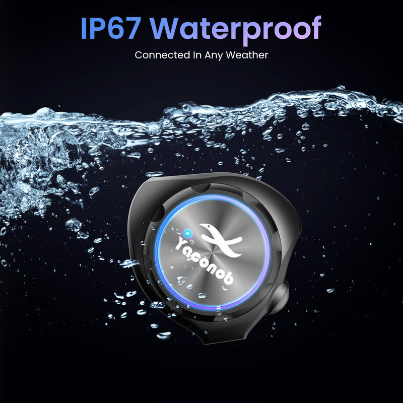 Y3 Helmet Bluetooth Headset (More Suitable for Couples), Auto Answer Phone, Intercom, Music, Intercom, Active Noise Cancellation, Waterproof (1 Pack) 1 Pack