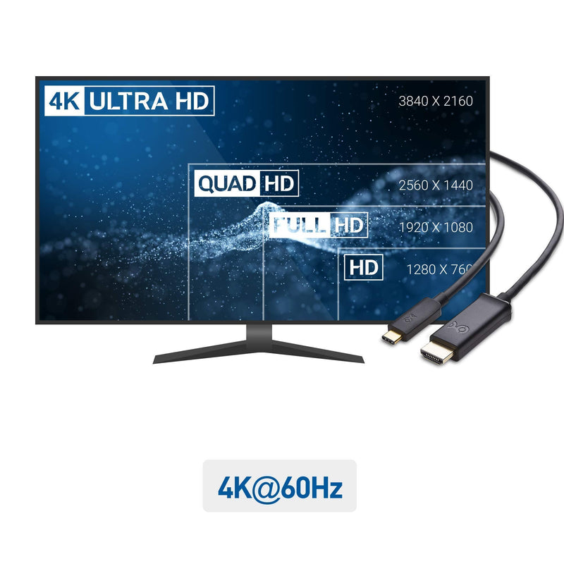 Cable Matters Long USB C to DisplayPort Cable (USB-C to DisplayPort Cable, USB C to DP Cable) Supporting 8K 60Hz in Black 10 ft & USB C to HDMI Cable (USB-C to HDMI Cable) Supporting 4K 60Hz