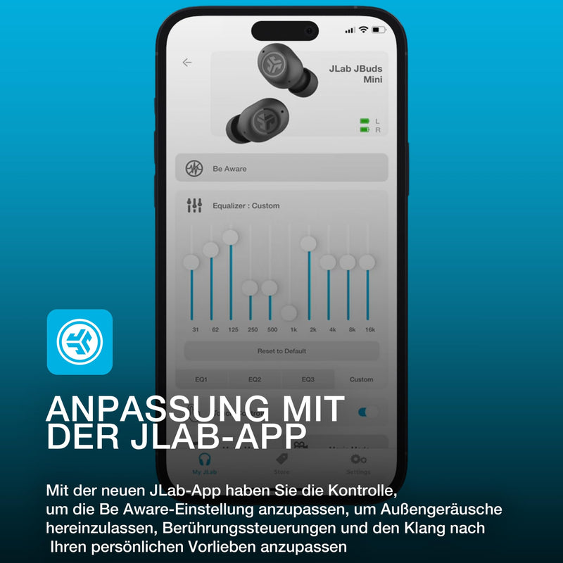 JLab JBuds MiniTrue Wireless Earbuds, Mint Green