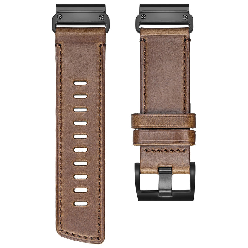 Soft Horween Leather Watch Band Compatible With Garmin, Strap For Fenix/Forerunner/Approach/MARQ/Quatix / D2 Series/Instinct/Epix/Tactix/Foretrex Natural root={'value': "26 mm / Middle (5.9'' - 8.7'')"}