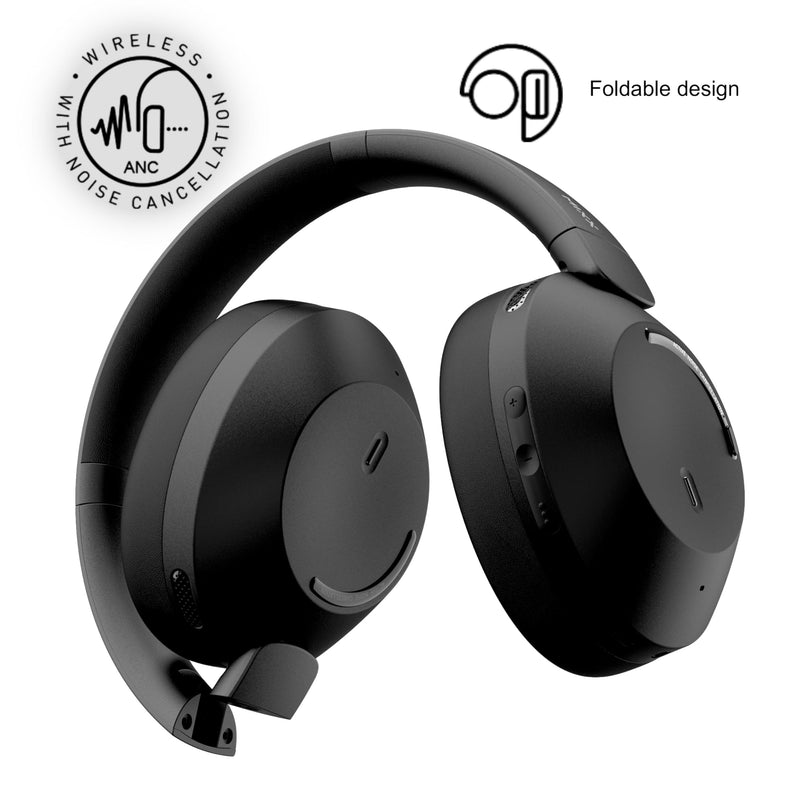 MIXX StreamQ C4 Wireless Noise Cancelling Headphones, Black